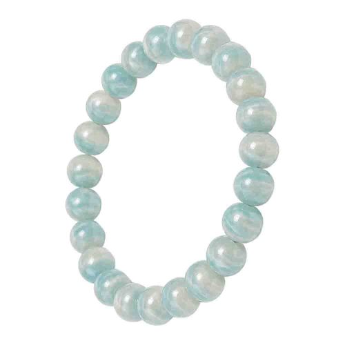 asta-Acetate Beaded Bracelet  Glacial Jade Essence-8mm-0211