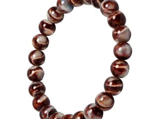 asta-Acetate Beaded Bracelet  Spring Tea Jade Swirl-8mm-0220
