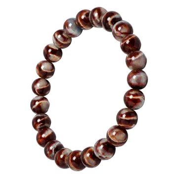 asta-Acetate Beaded Bracelet  Spring Tea Jade Swirl-8mm-0220