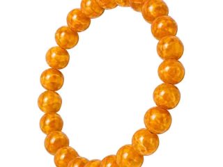 asta-Acetate Beaded Bracelet  Autumn Honey Glow-8mm-0222