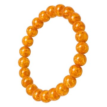 asta-Acetate Beaded Bracelet  Autumn Honey Glow-8mm-0222