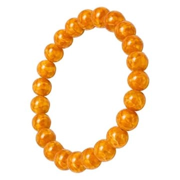 asta-Acetate Beaded Bracelet  Autumn Honey Glow-8mm-0222