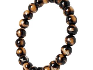 asta-Acetate Beaded Bracelet  Black Sugar Tortoise-8mm-0225