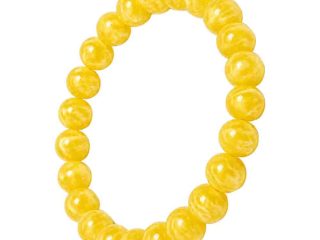 asta-Acetate Beaded Bracelet  Lemon Sorbet Gold-8mm-0229