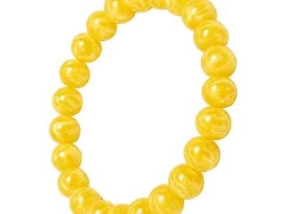 asta-Acetate Beaded Bracelet  Lemon Sorbet Gold-8mm-0229