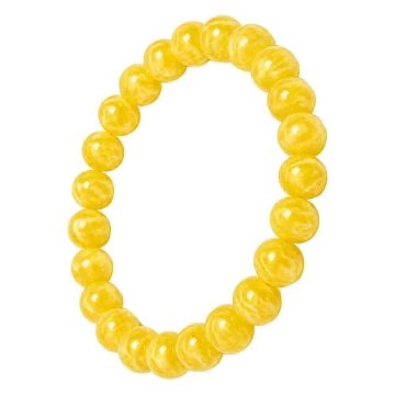 asta-Acetate Beaded Bracelet  Lemon Sorbet Gold-8mm-0229