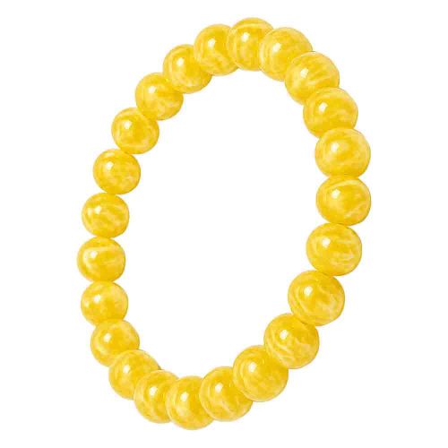 asta-Acetate Beaded Bracelet  Lemon Sorbet Gold-8mm-0229