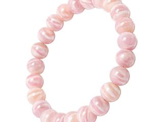 asta-Acetate Beaded Bracelet  Sakura Blush Veil-8mm-0230