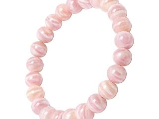asta-Acetate Beaded Bracelet  Sakura Blush Veil-8mm-0230