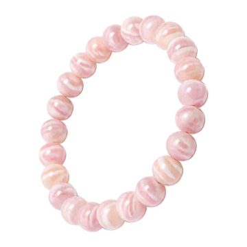 asta-Acetate Beaded Bracelet  Sakura Blush Veil-8mm-0230
