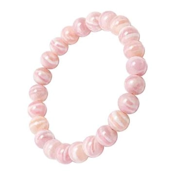 asta-Acetate Beaded Bracelet  Sakura Blush Veil-8mm-0230