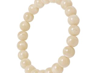 asta-Acetate Beaded Bracelet  Vanilla Soft Glow-8mm-0232