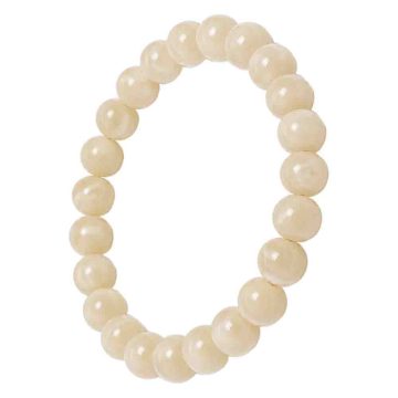 asta-Acetate Beaded Bracelet  Vanilla Soft Glow-8mm-0232