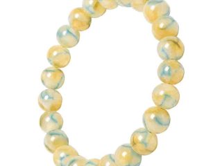 asta-Acetate Beaded Bracelet  Mint Sorbet Essence-8mm-0238