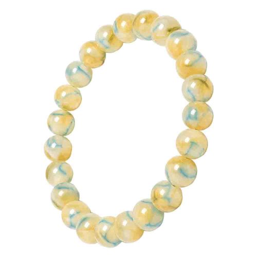 asta-Acetate Beaded Bracelet  Mint Sorbet Essence-8mm-0238