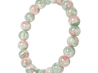 asta-Acetate Beaded Bracelet  Mint Sakura Veil-8mm-0241
