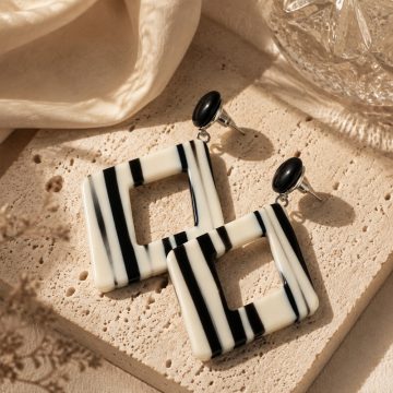 asta-Acetate Earrings Parisian Monochrome Luxe-0103