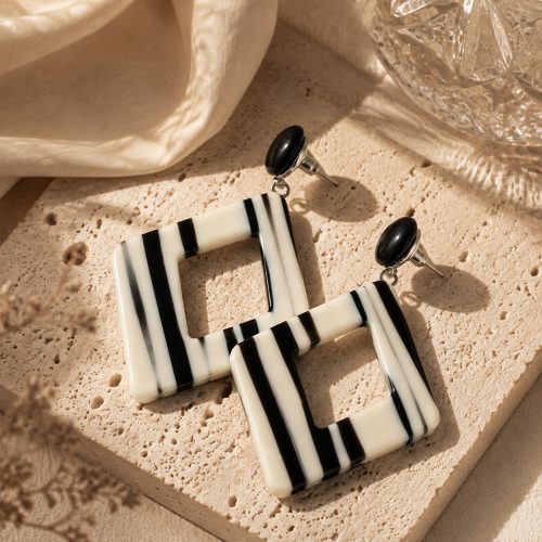 asta-Acetate Earrings Parisian Monochrome Luxe-0103