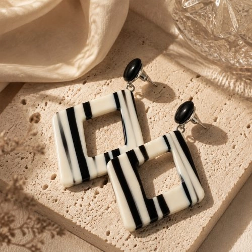 asta-Acetate Earrings Parisian Monochrome Luxe-0103