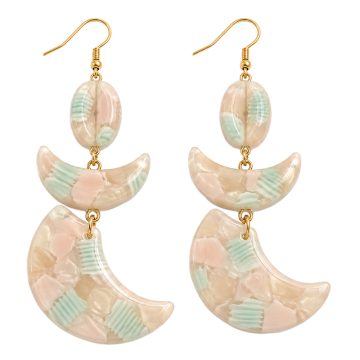 asta-Acetate Earrings Mint Peach Mousse-0202