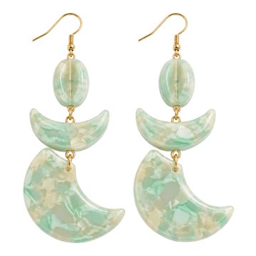 asta-Acetate Earrings Mint Ivory Pearl-0203