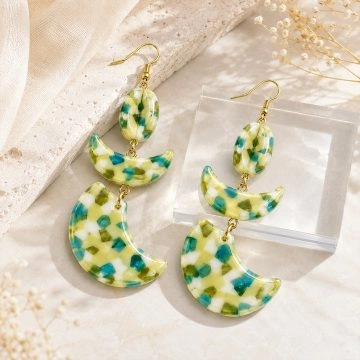 asta-Acetate Earrings Mint Lemon Quartz Swirl-0204