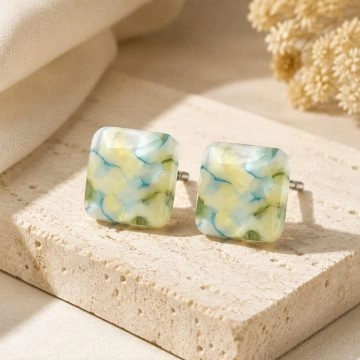 asta-Acetate Earrings Mint Sorbet Essence-0301