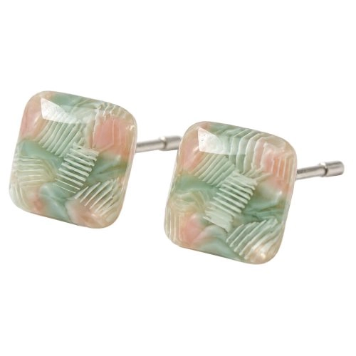 asta-Acetate Earrings Mint Sakura Veil-0302