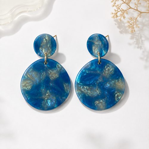asta-Acetate Earrings Azure Gilded Pearl-0402