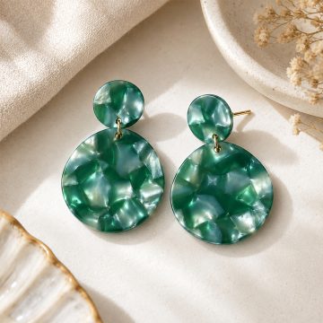 asta-Acetate Earrings Jadeite Ore Essence-0403