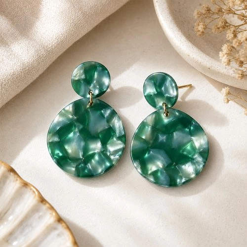 asta-Acetate Earrings Jadeite Ore Essence-0403