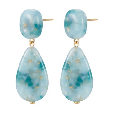 asta-Acetate Earrings Ocean Opal Swirl-0701