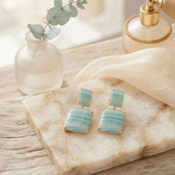 asta-Acetate Earrings Morning Aqua Glow-0901