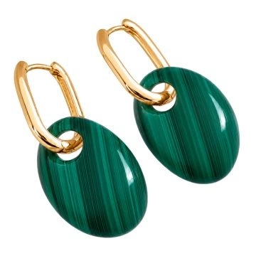 asta-Acetate Earrings Emerald Bamboo Veil-1004