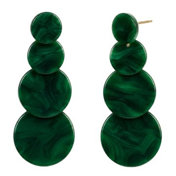 asta-Acetate Earrings Emerald Deep Tide-1103