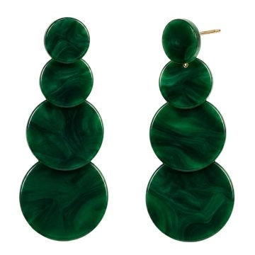 asta-Acetate Earrings Emerald Deep Tide-1103