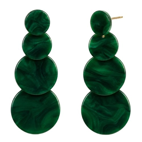 asta-Acetate Earrings Emerald Deep Tide-1103