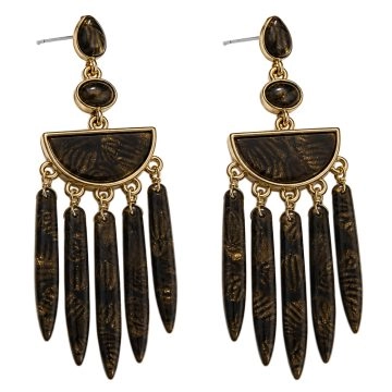 asta-Acetate Earrings Antique Bronze Veil-1202
