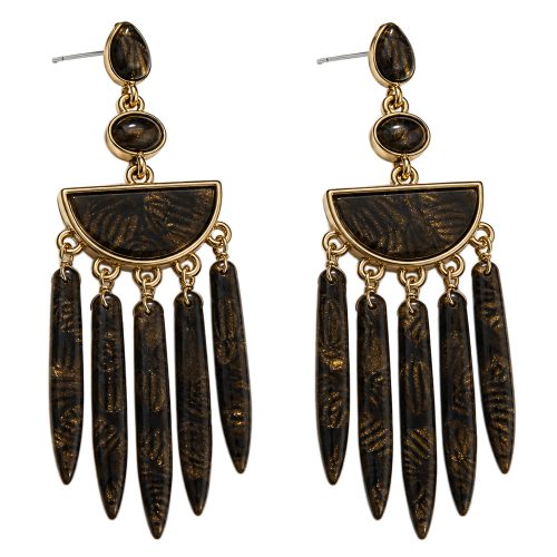 asta-Acetate Earrings Antique Bronze Veil-1202