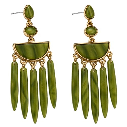 asta-Acetate Earrings Deep Oak Moss Swirl-1203