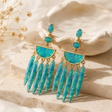 asta-Acetate Earrings Ocean Teal Stardust-1204