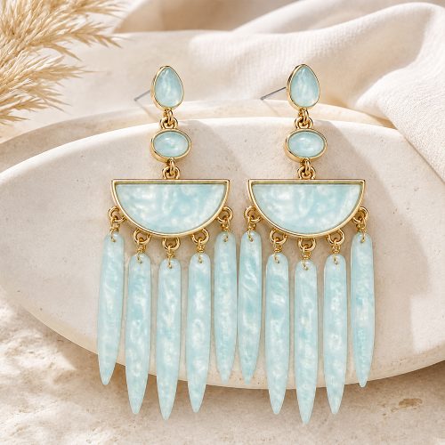 asta-Acetate Earrings Ocean Teal Stardust-1205