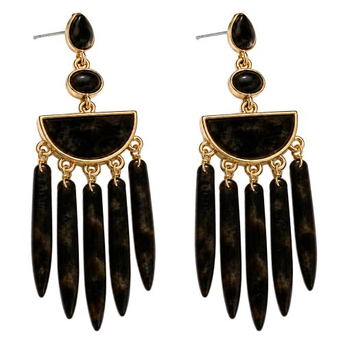 asta-Acetate Earrings Ebony Smoke Essence-1206