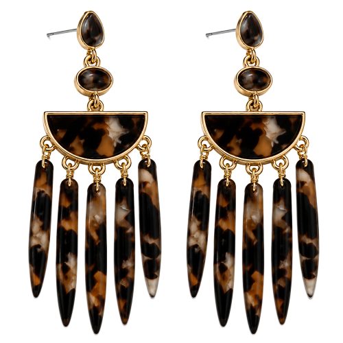 asta-Acetate Earrings Black Sugar Tortoise-1207