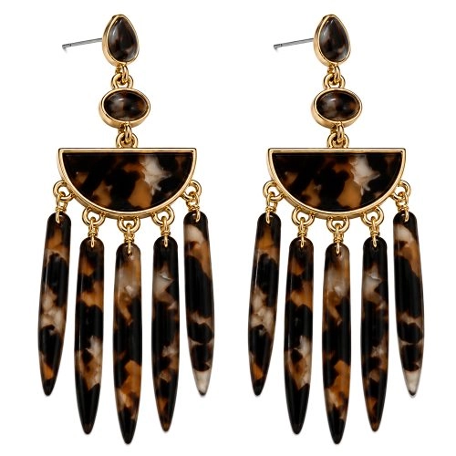 asta-Acetate Earrings Black Sugar Tortoise-1207