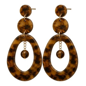 asta-Acetate Earrings Amber Ink Tortoise-1302