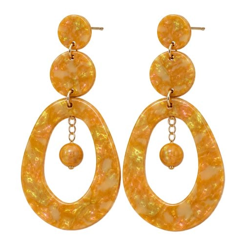 asta-Acetate Earrings Amber Aurora Gold-1306