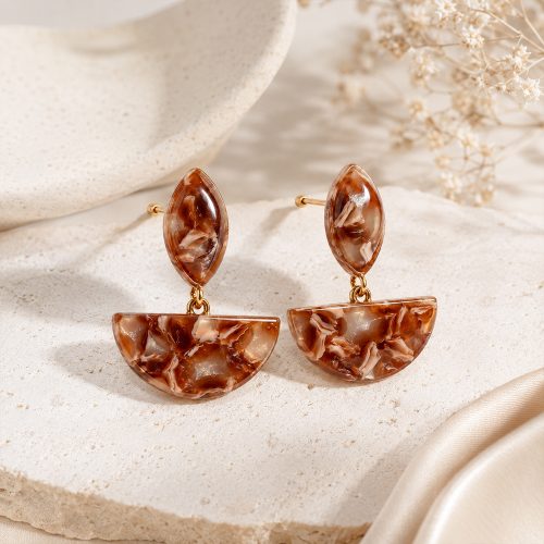 asta-Acetate Earrings Amber Mocha Pearl-1401
