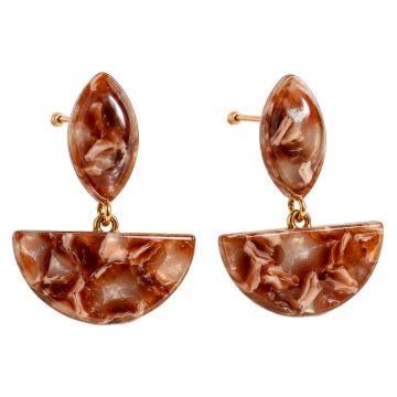 asta-Acetate Earrings Amber Mocha Pearl-1401