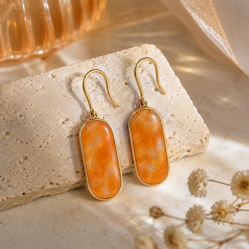 asta-Acetate Earrings Amber Soft Glow-1501